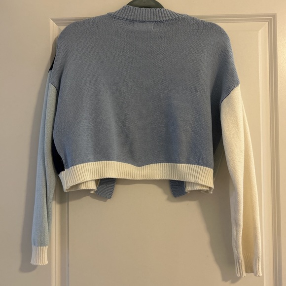 Blue patchwork sweater - Picture 3 of 4